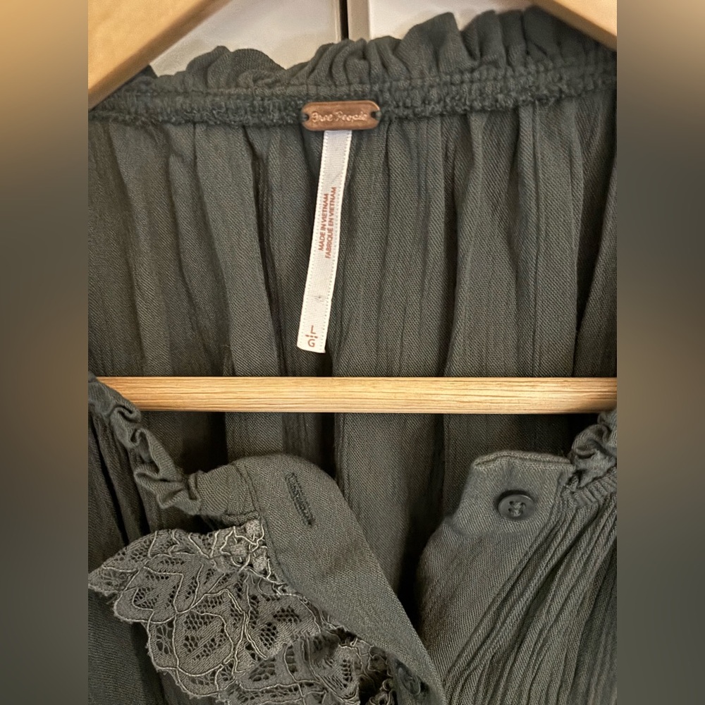 Free People Pine Tunic with Lace Trim L - Picture 5 of 7